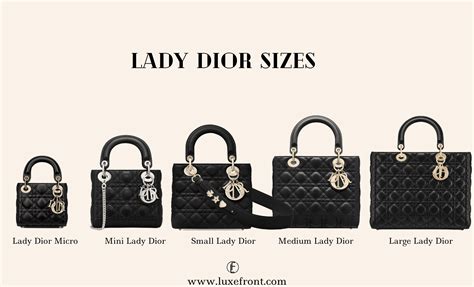 lady dior dimensioni|lady dior small vs medium.